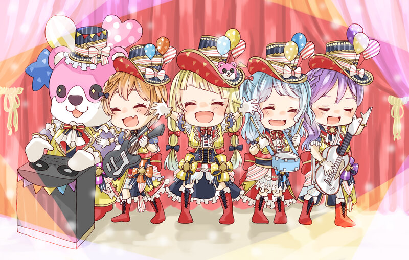 Chibi Band on Stage — Pink