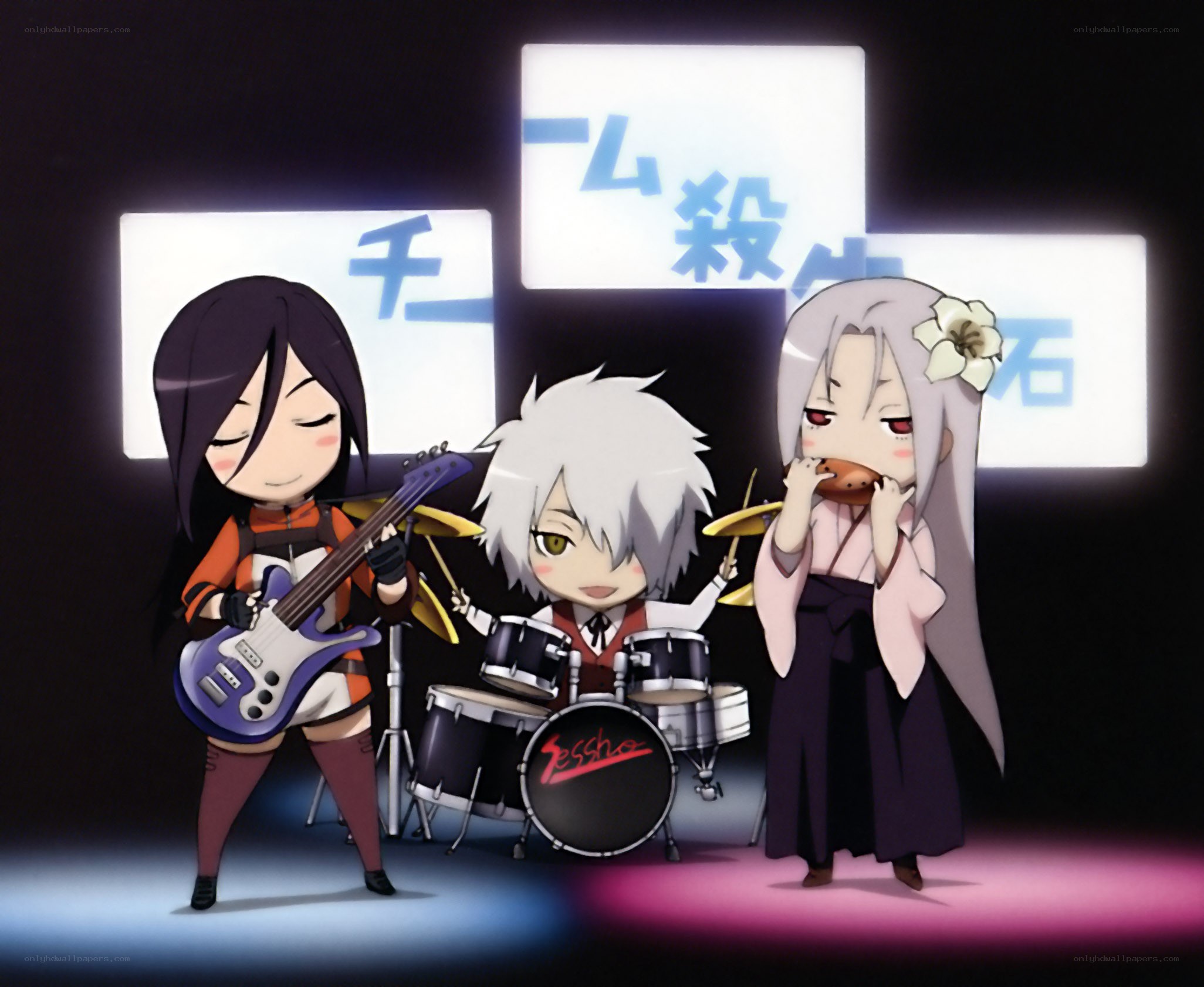 Chibi band performing on stage