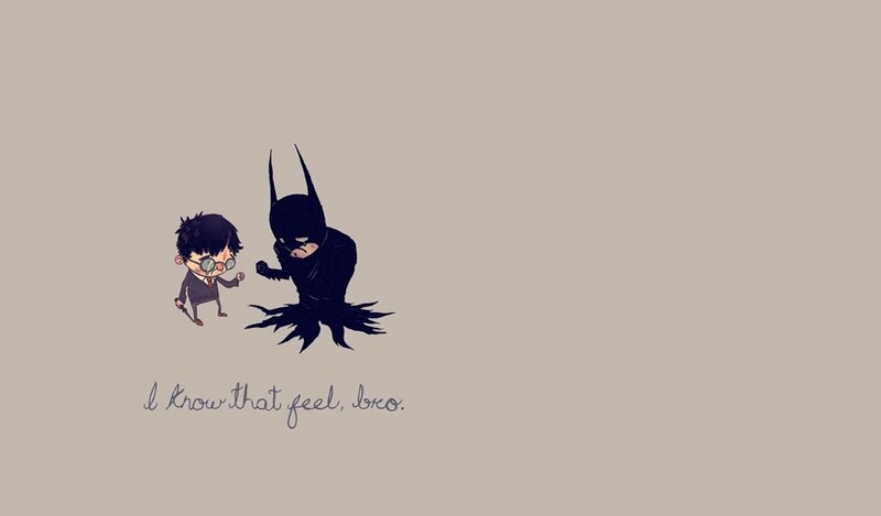 Chibi Batman and Boy