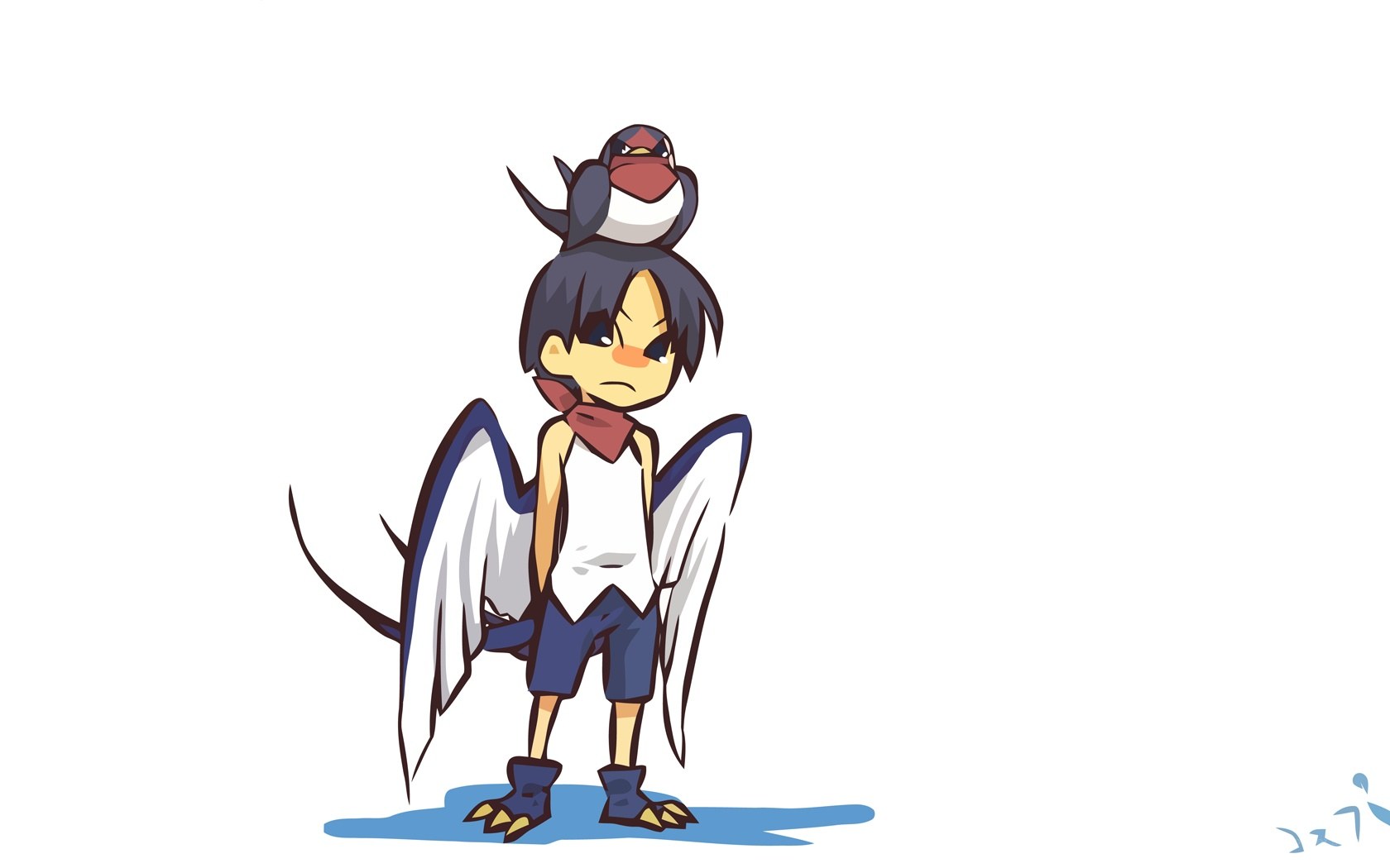 chibi bird boy character
