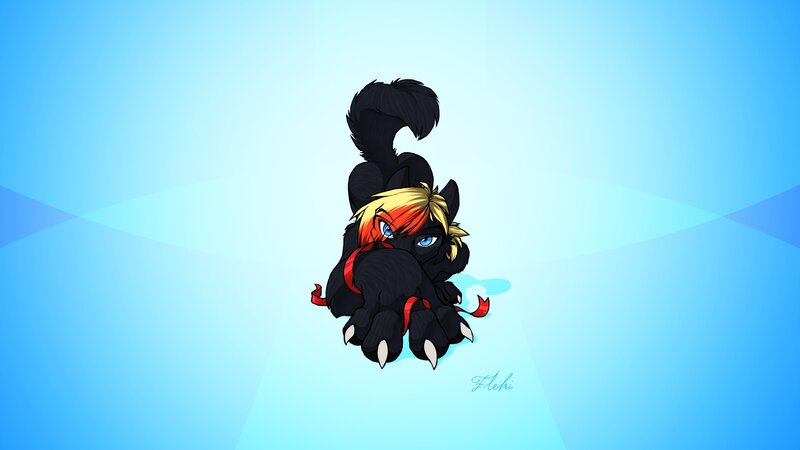 chibi black cat character