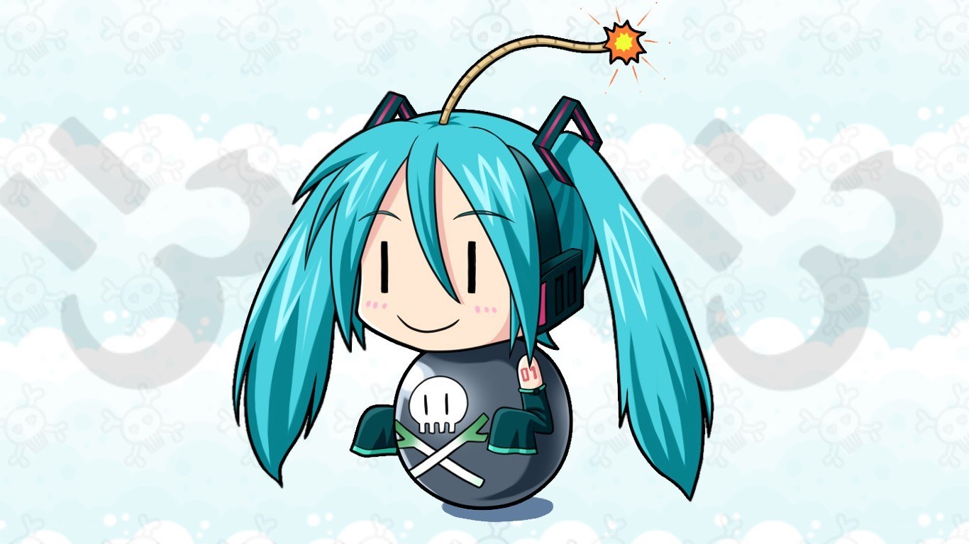Chibi bomb girl character
