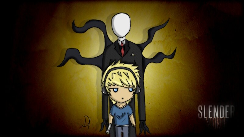 Chibi Boy with Slender Man