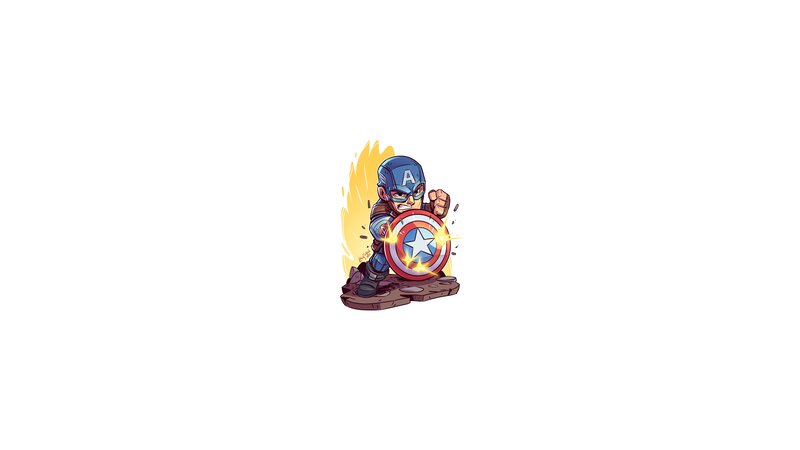 Chibi Captain America — Blue