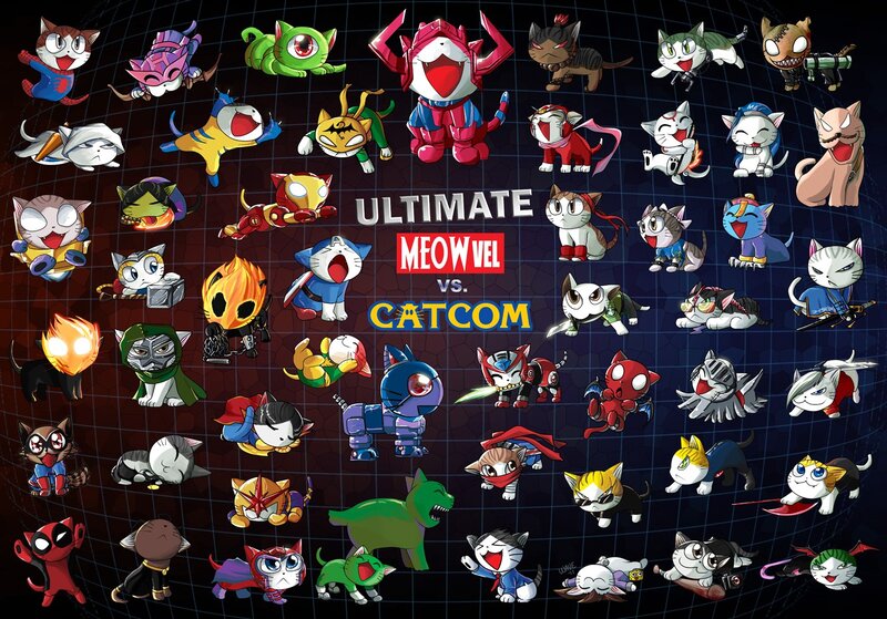 Chibi Cat Characters — Black