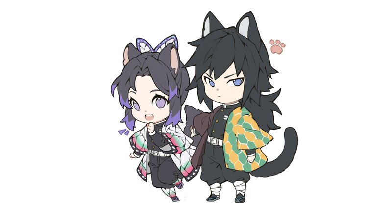 Chibi Cat-eared Characters — Black