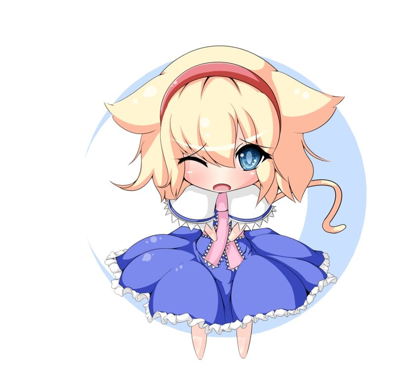 Chibi Cat-eared Girl — Blue