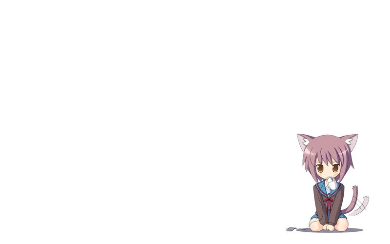Chibi Cat-eared Girl — Purple, Calm