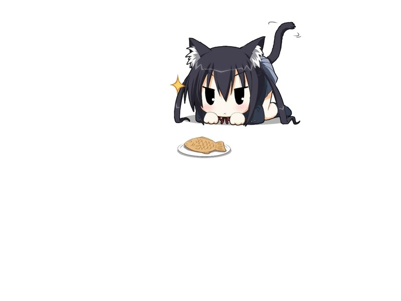 Chibi Cat Girl — Black