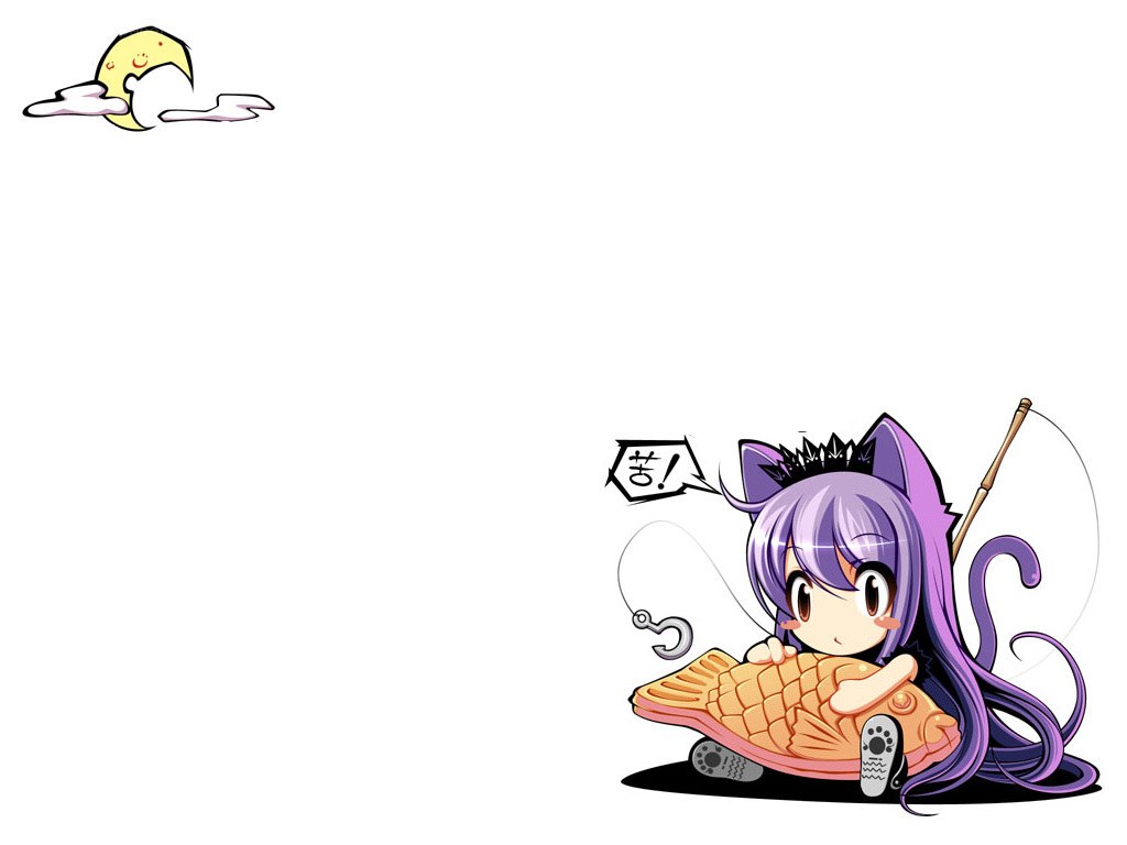 chibi cat girl fishing
