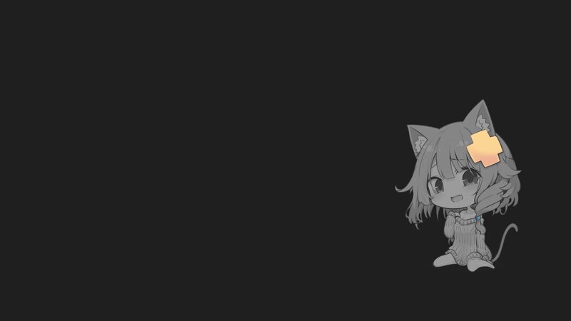Chibi Cat Girl — Gray