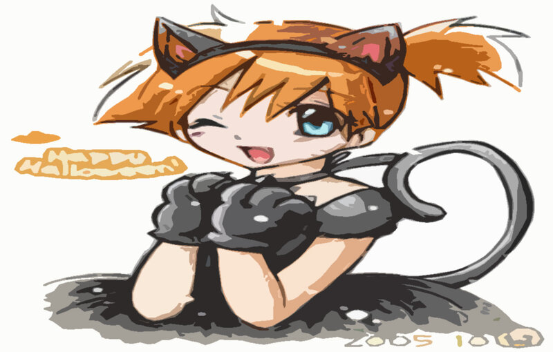Chibi Cat Girl — Orange