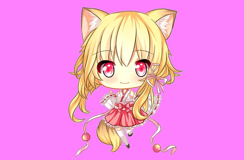 Chibi Cat Girl — Pink