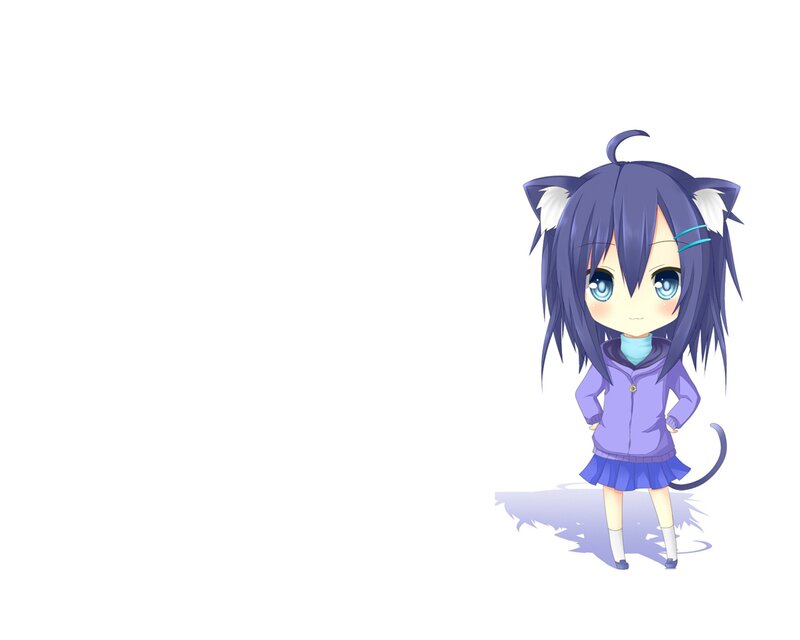 Chibi Cat Girl — Purple