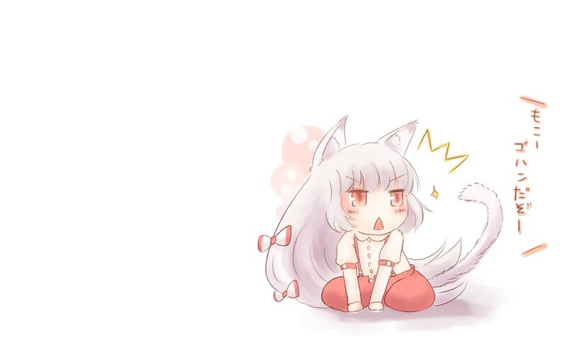 Chibi Cat Girl — White, Playful, Anime