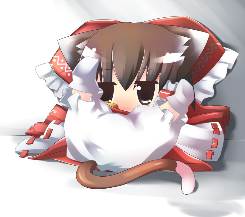 Chibi Cat Girl — White
