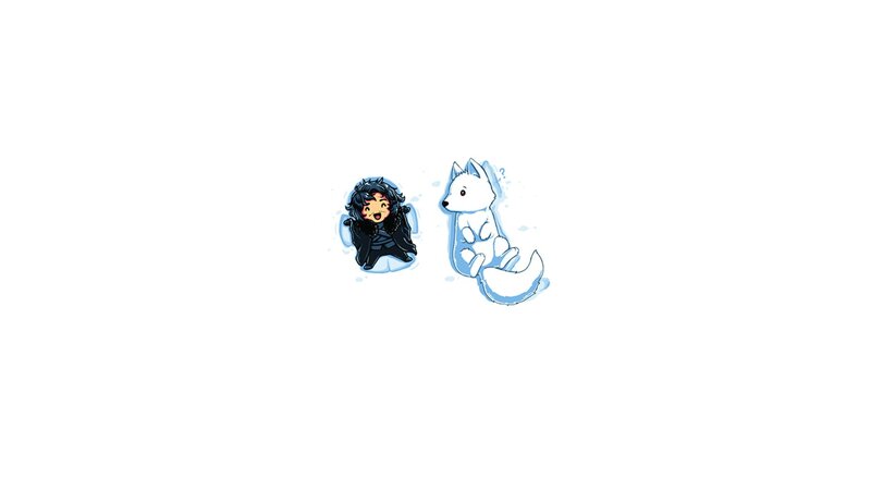 Chibi Character and Fox