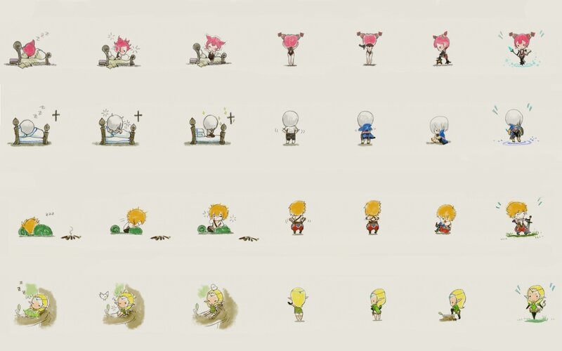Chibi character animations