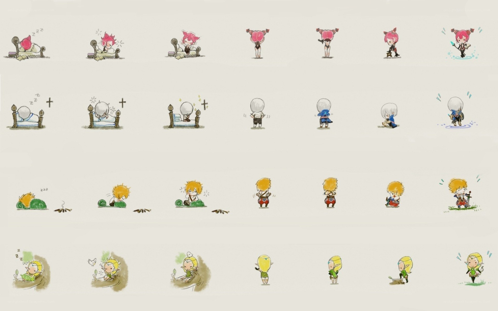 Chibi character animations