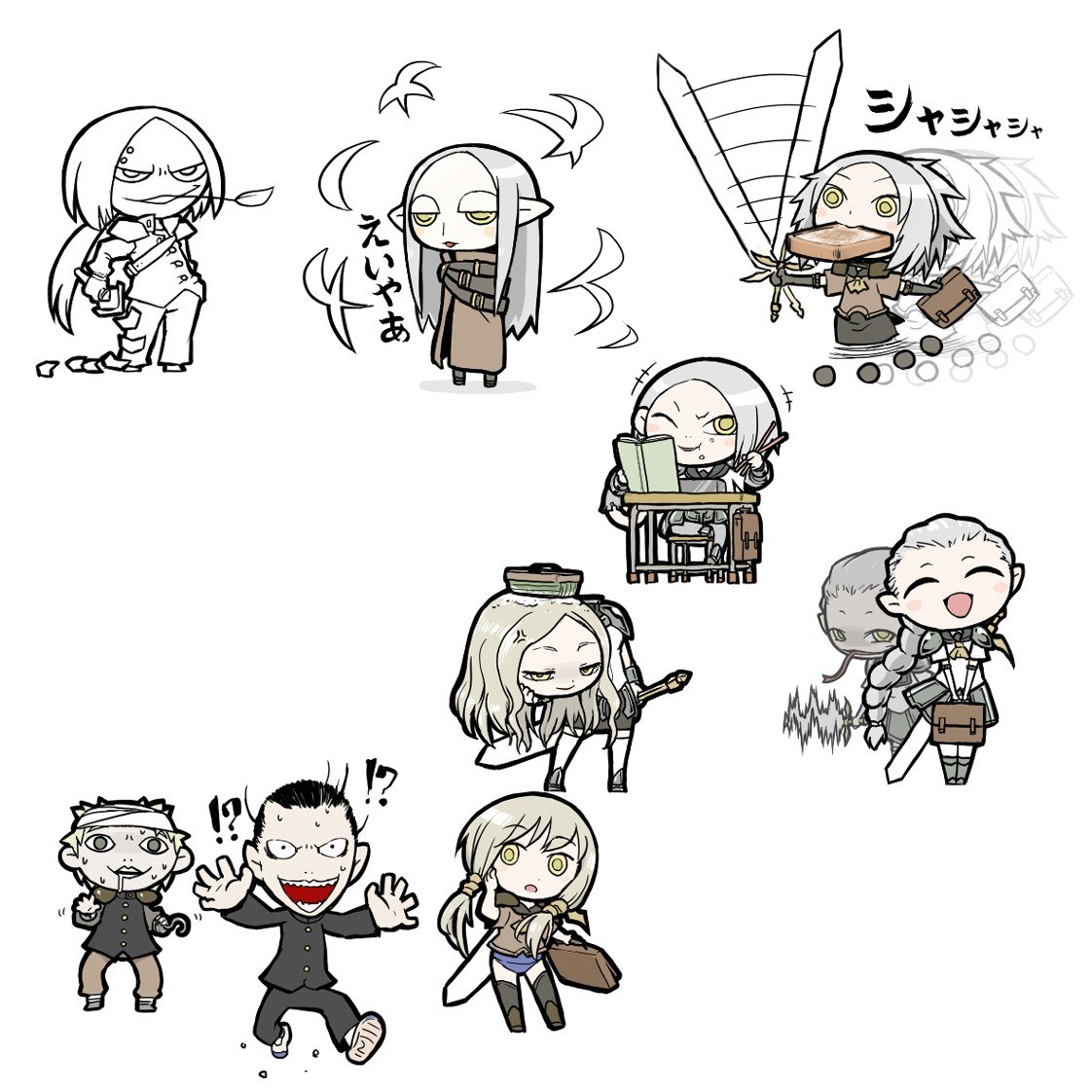 Chibi character art collection