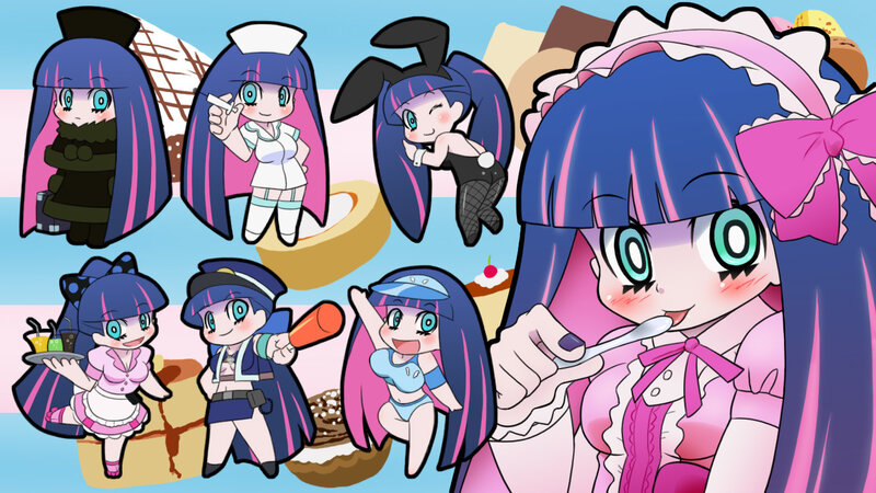 Chibi character collage