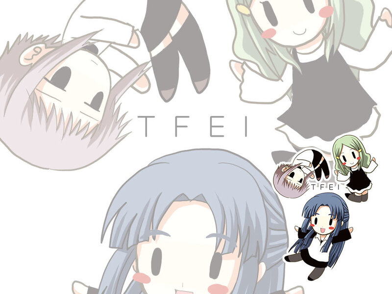 chibi character collage