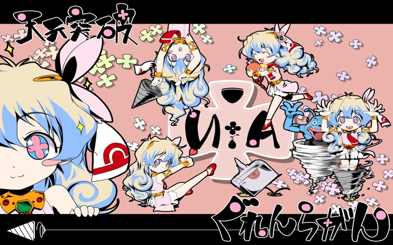 Chibi character collage art