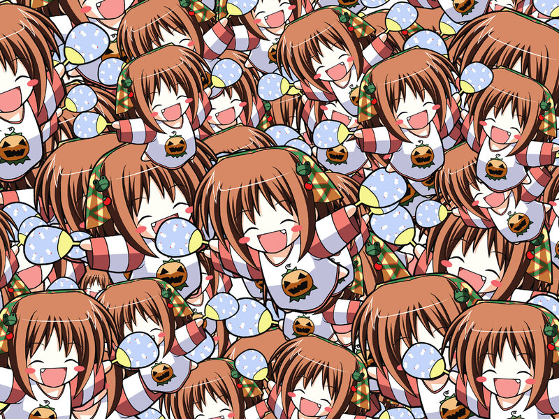 Chibi character collage