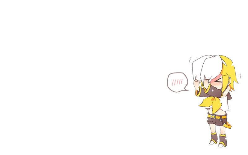 Chibi Character Covering Face — White