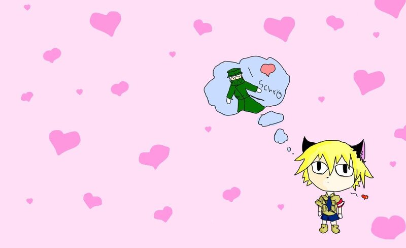 chibi character daydreaming