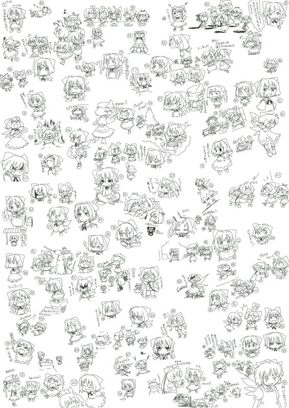 Chibi character doodles collection