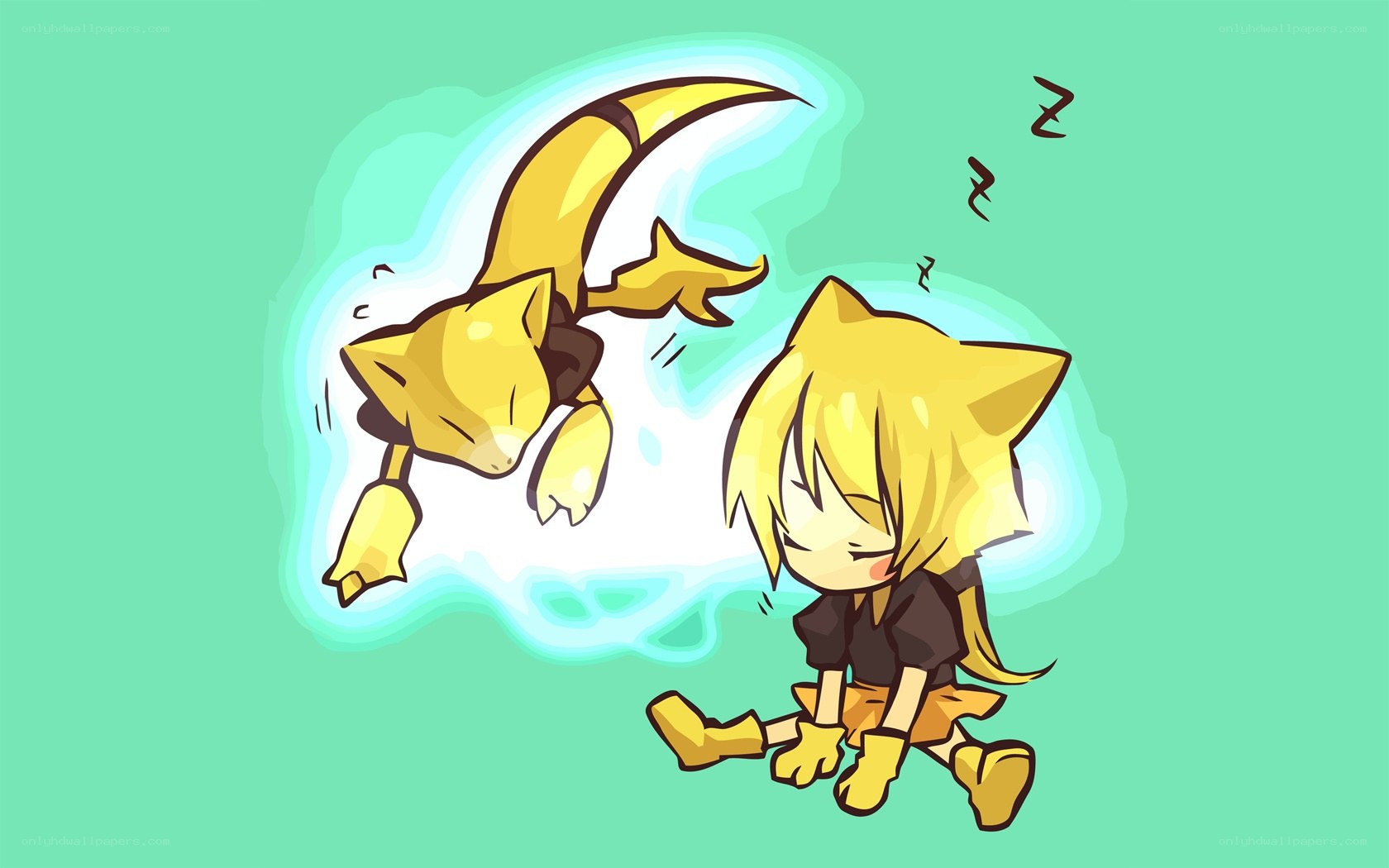 chibi character dreaming