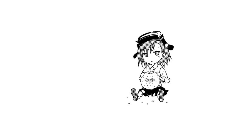 chibi character eating donut