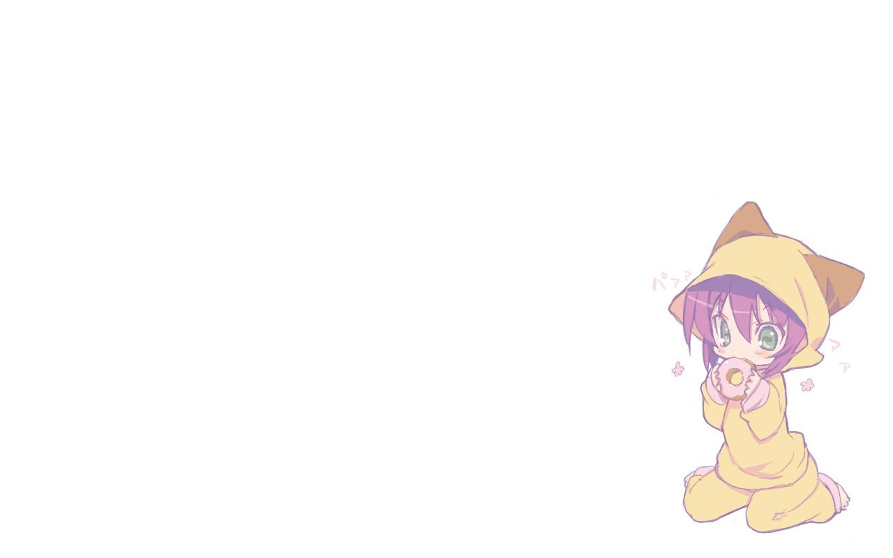 chibi character eating donut