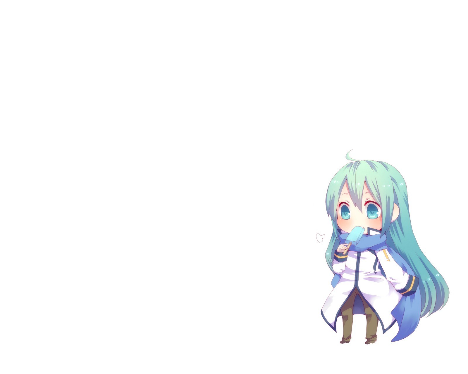 Chibi character eating ice cream