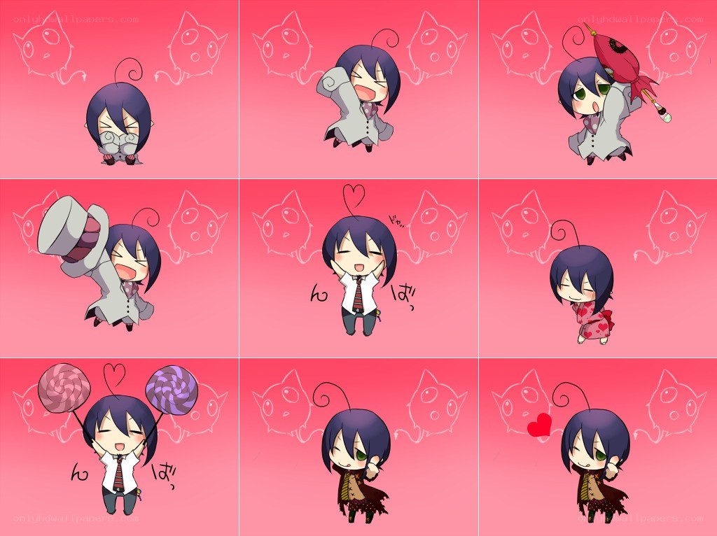Chibi character expressions