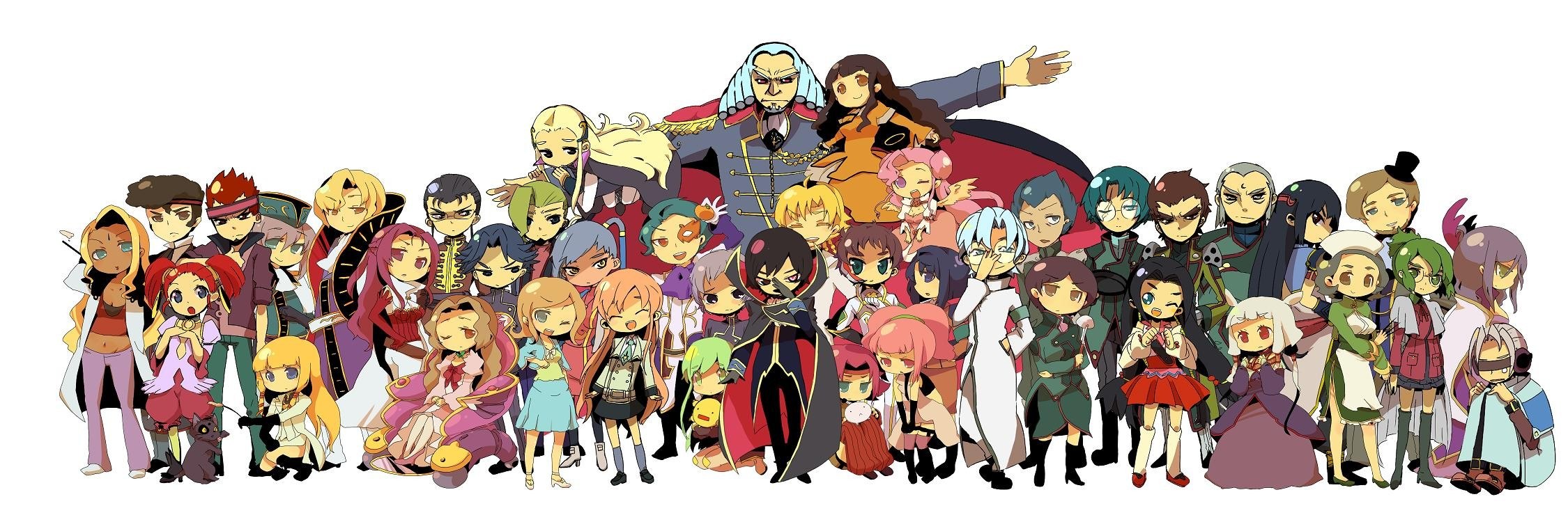 Chibi character group art