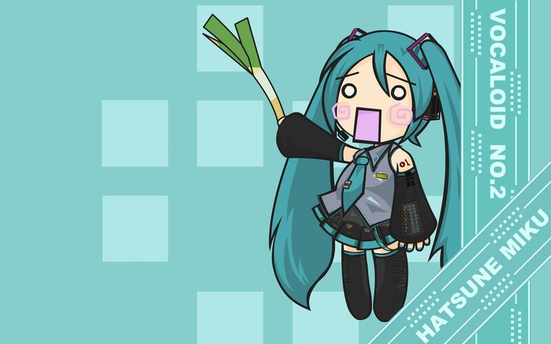 Chibi Character Holding a Leek