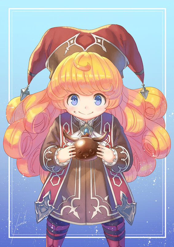 Chibi Character Holding Object