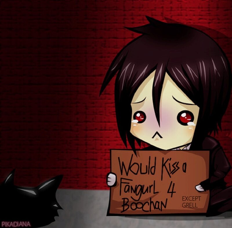 Chibi Character Holding Sign — Red