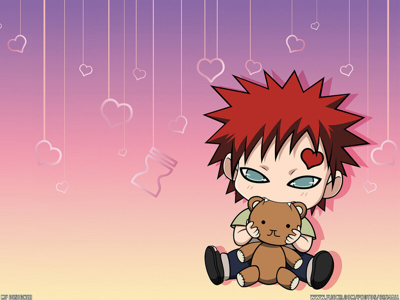 Chibi Character Holding Teddy Bear