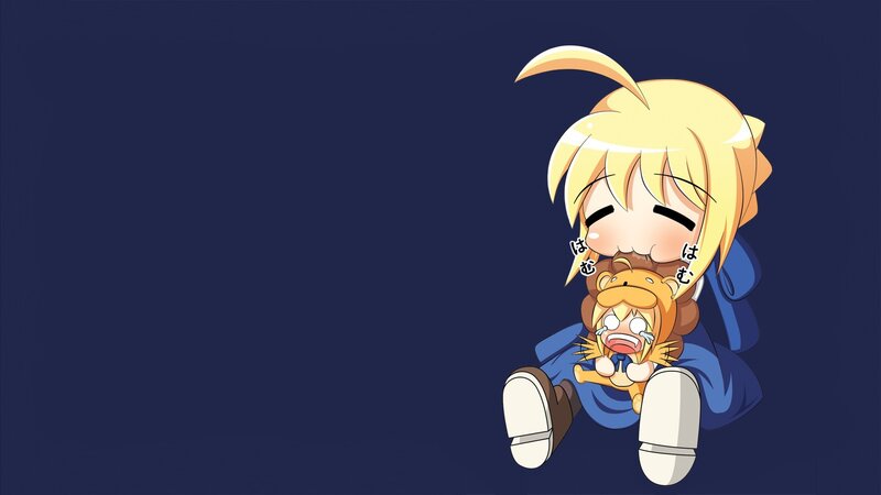 Chibi Character Hugging Doll