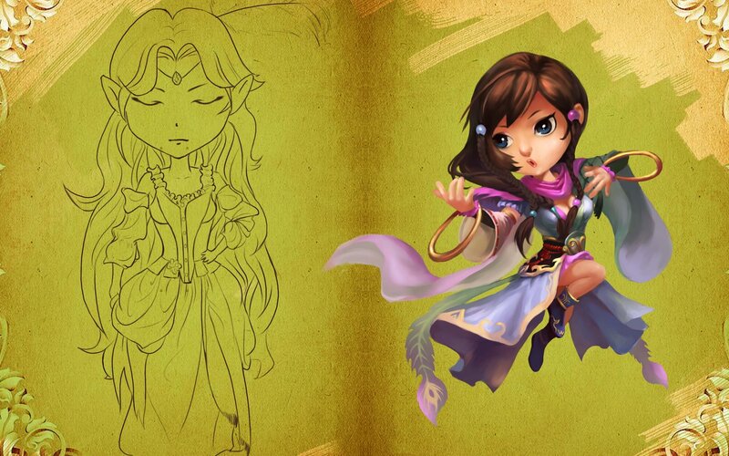 Chibi Character Illustration — Yellow