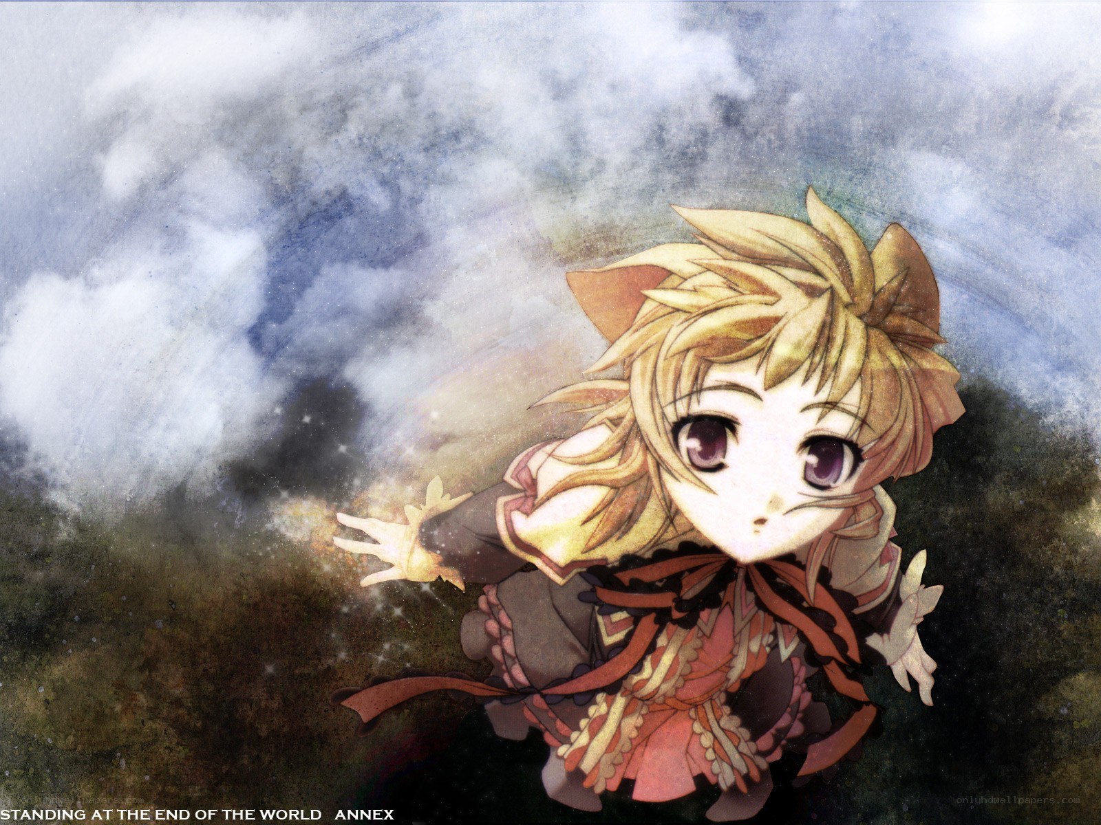Chibi character in a fantasy scene