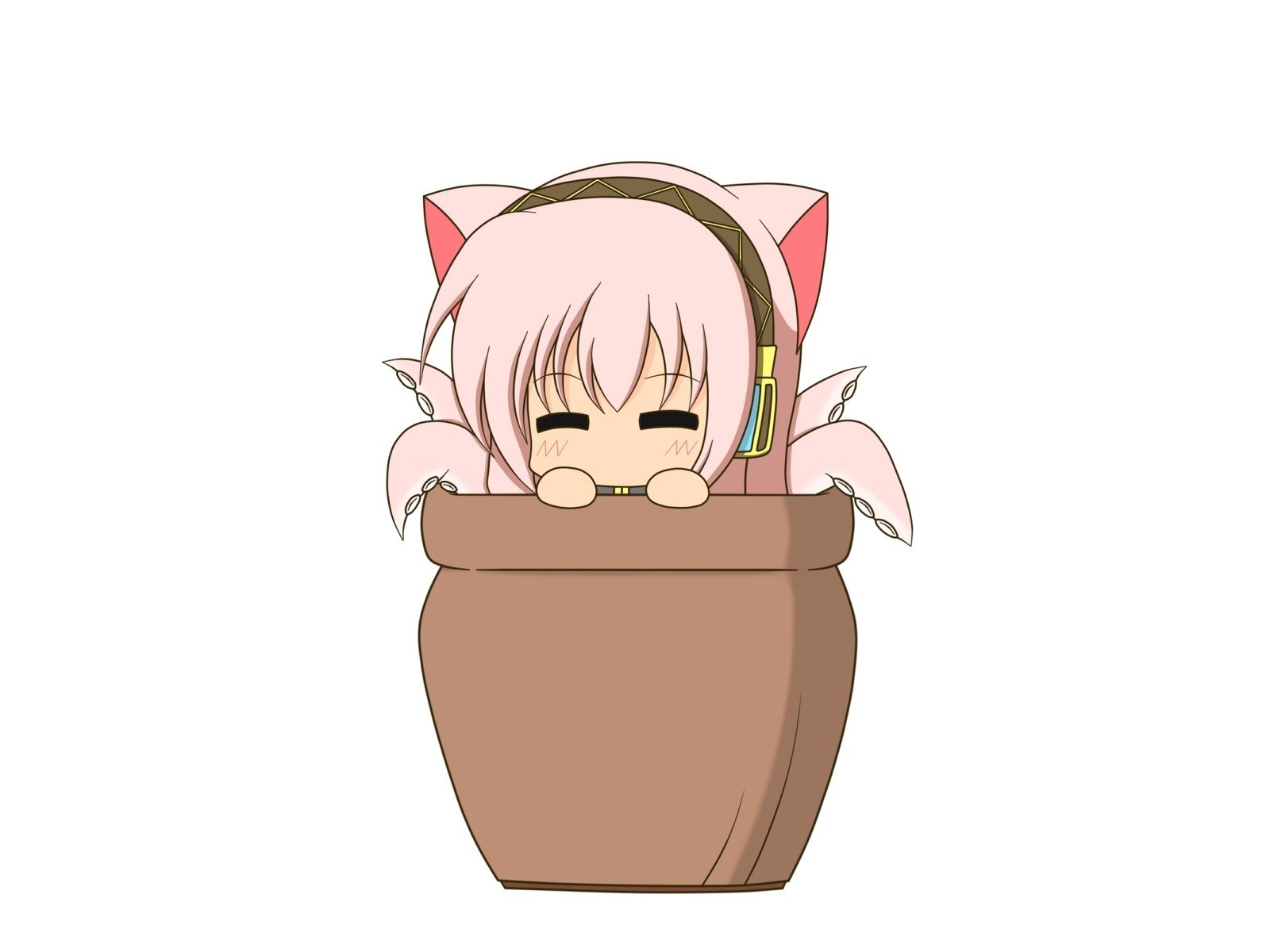 chibi character in a pot