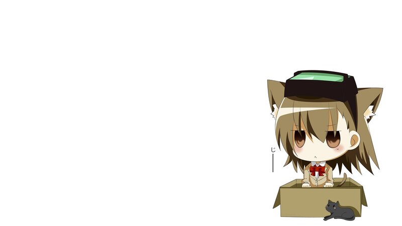 Chibi Character in Box — White