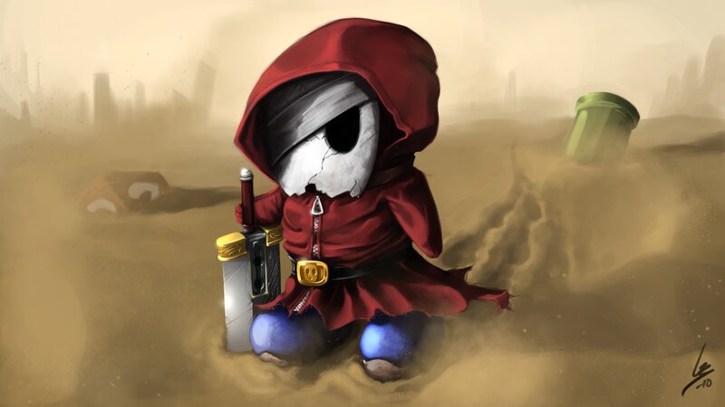 Chibi Character in Desert