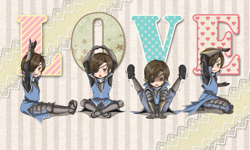 Chibi Character in Four Poses