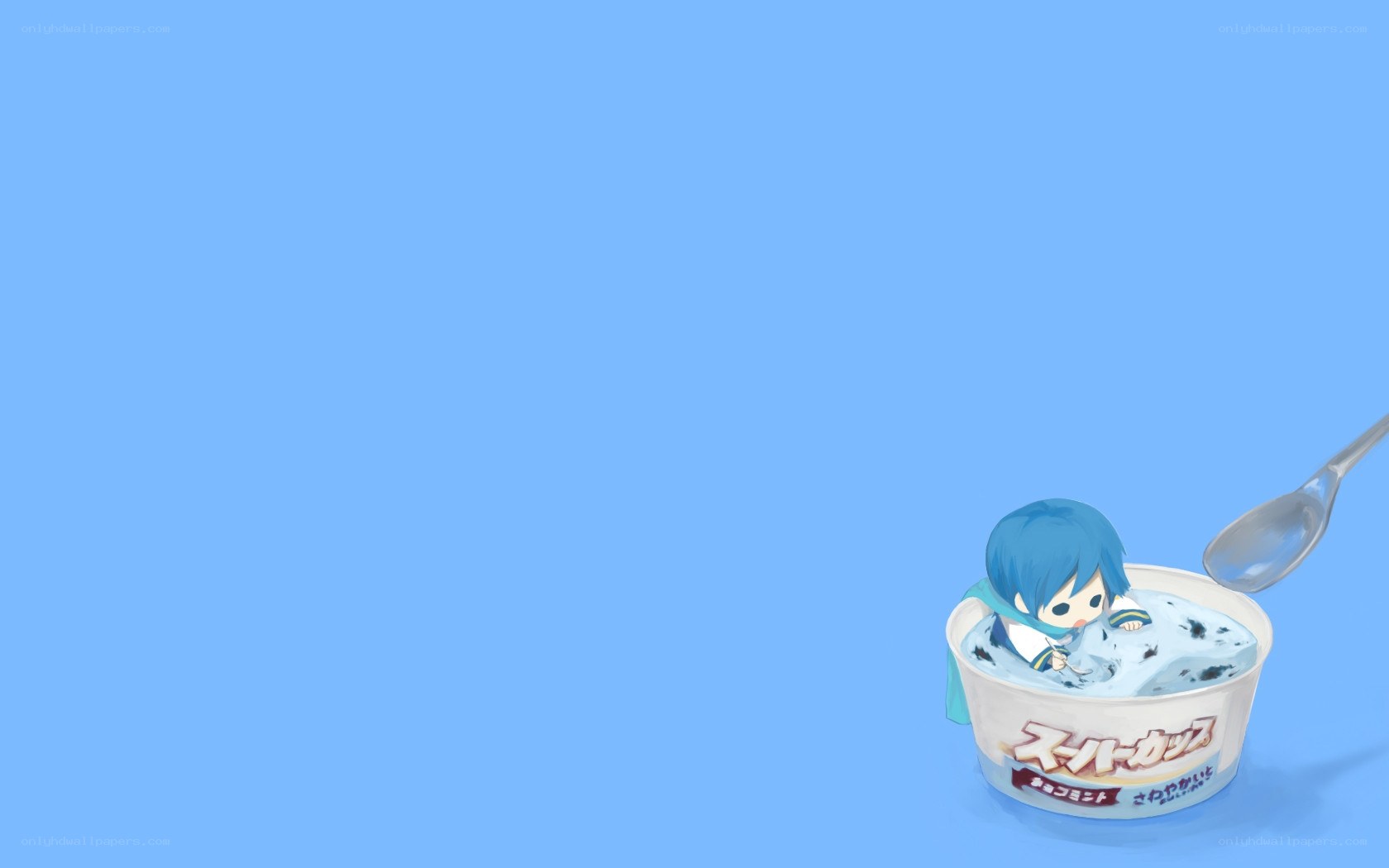 Chibi character in ice cream