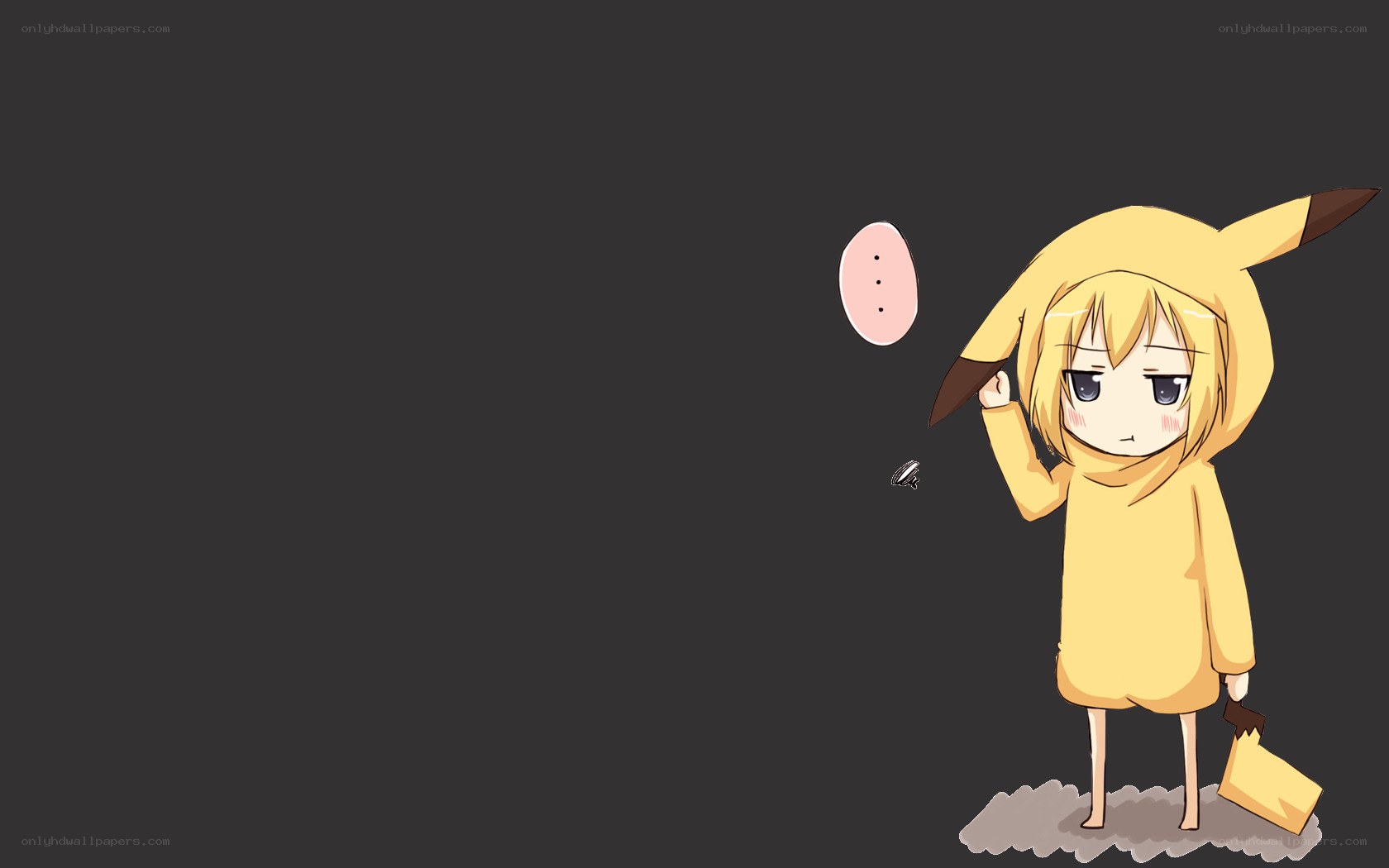 chibi character in pikachu costume
